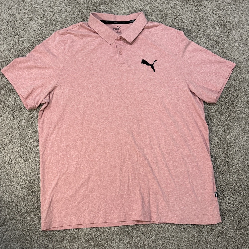 PUMA Golf Polo Pink Short Sleeve Performance Cotton Mens Size XL